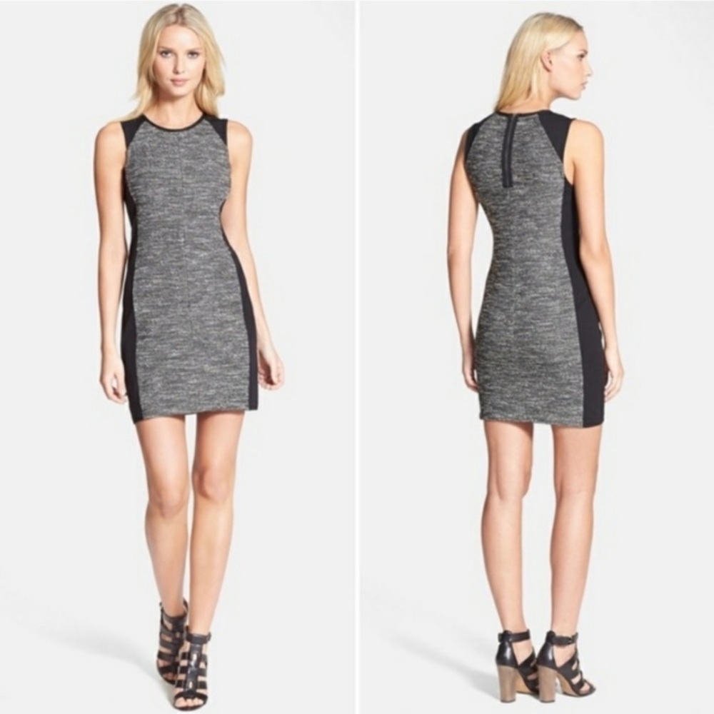 EILEEN FISHER PETITE Tweed Panel Sheath Dress PL